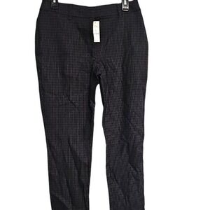White House Black Market Black Dress Pants Womens stretch textured size 8
